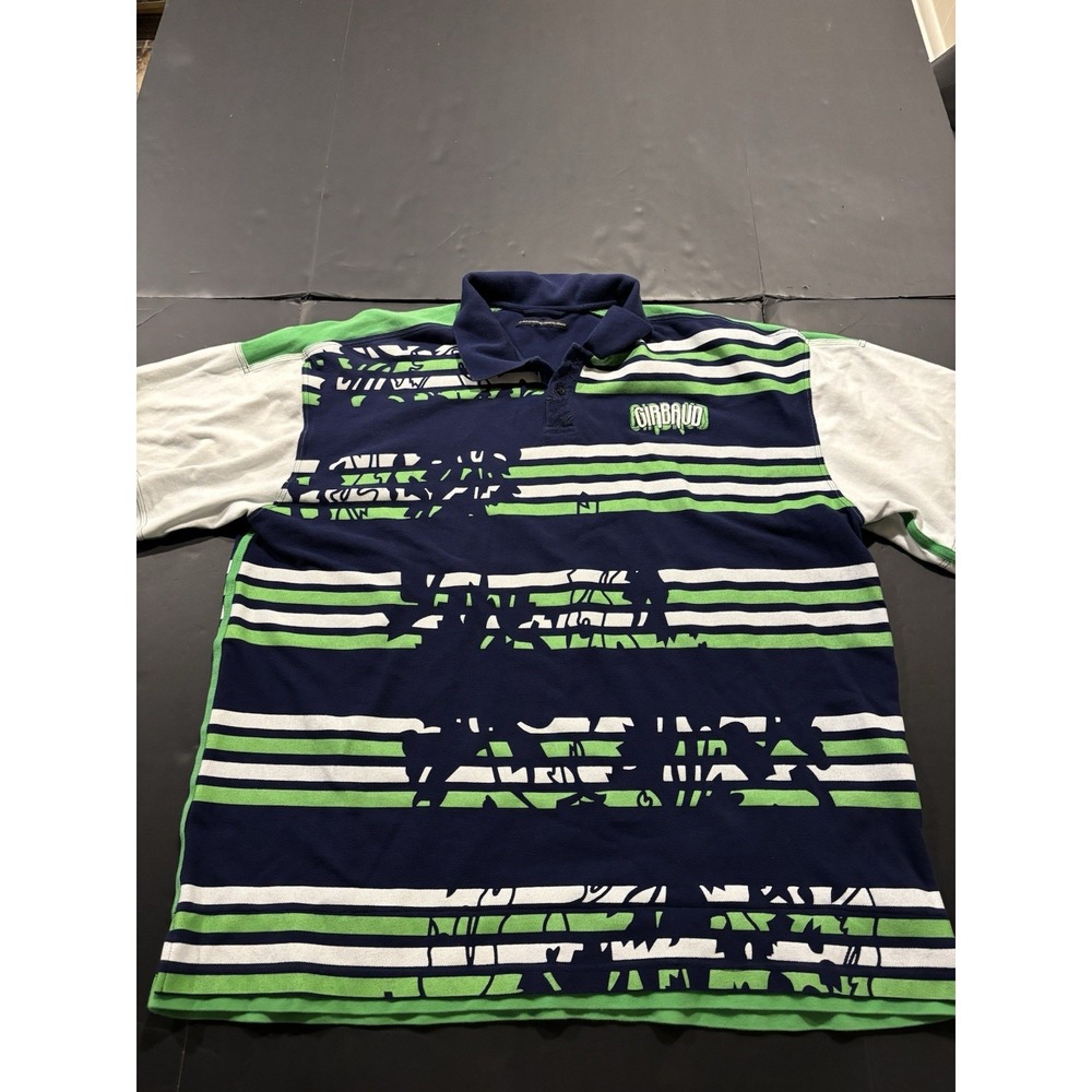 Marithe + Francois Girbaud Vintage Striped Polo Shirt 2XL